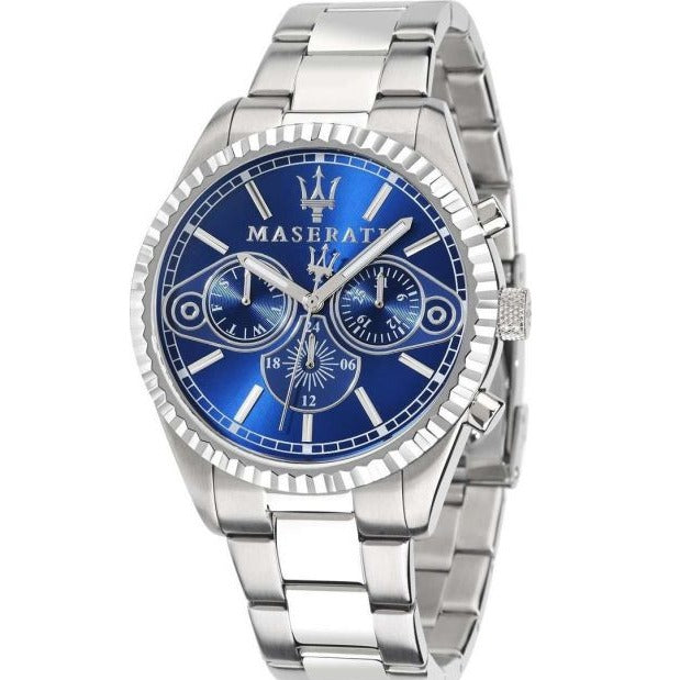 Maserati Competizione R8853100013 43mm Men’s Quartz Watch – Blue Sunray Dial & Silver-Tone Stainless Steel Bracelet