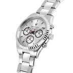 Maserati Competizione R8853100018 43mm Men’s Quartz Watch – Silver Multi-Function Dial & Silver-Tone Link Bracelet