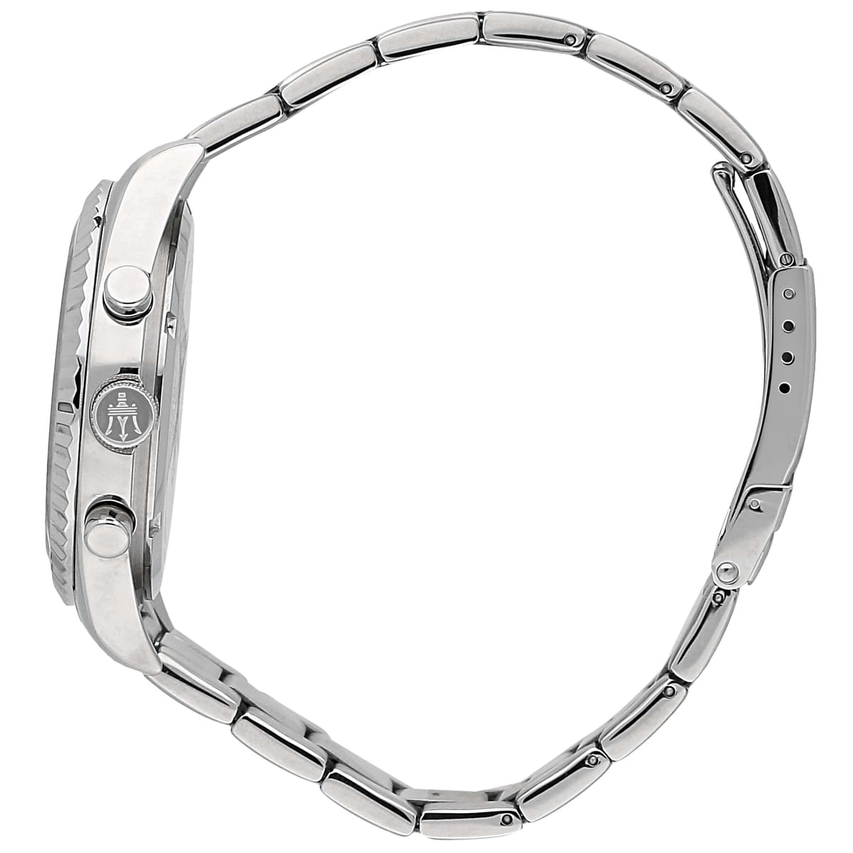 Maserati Competizione R8853100018 43mm Men’s Quartz Watch – Silver Multi-Function Dial & Silver-Tone Link Bracelet