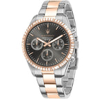 Maserati Competizione R8853100020 43mm Men’s Quartz Watch – Black Sunray Dial & Two-Tone Link Bracelet