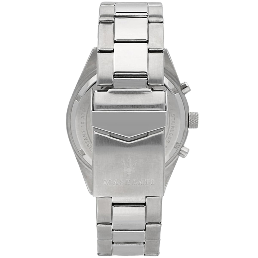 Maserati Competizione R8853100023 43mm Men’s Quartz Watch – Black Multi-Function Dial & Silver-Tone Link Bracelet