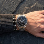 Maserati Competizione R8853100023 43mm Men’s Quartz Watch – Black Multi-Function Dial & Silver-Tone Link Bracelet