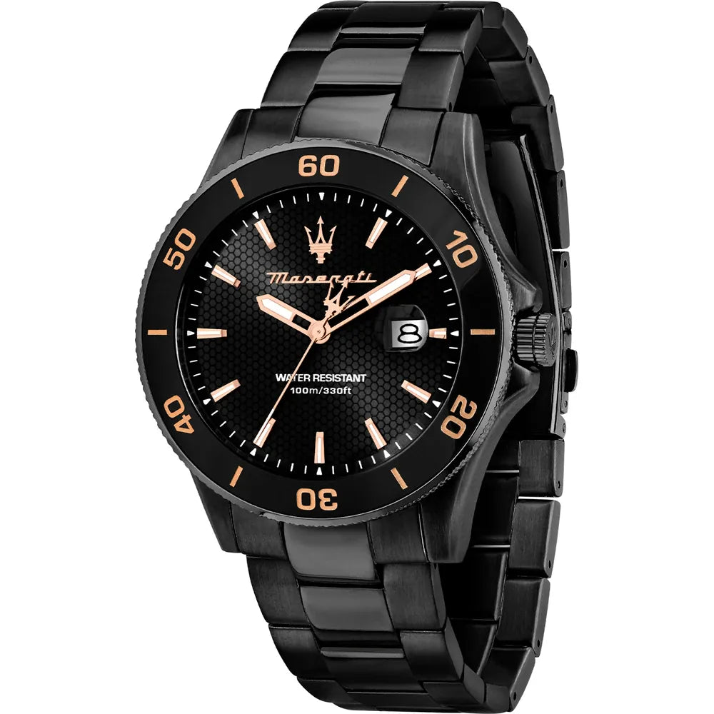 Maserati Competizione R8853100035 43mm Men’s Quartz Watch – Black Dial & Stainless Steel Bracelet