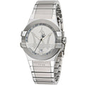 Maserati Potenza Corse R8853108002 42mm Men’s Quartz Watch – Silver Waffle Dial & Silver-Tone Link Bracelet
