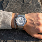 Maserati Potenza Corse R8853108002 42mm Men’s Quartz Watch – Silver Waffle Dial & Silver-Tone Link Bracelet