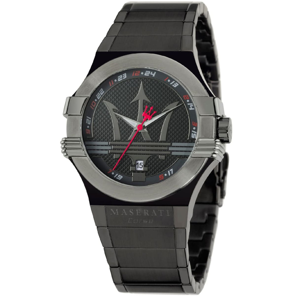 Maserati Potenza R8853108003 42mm Men’s Quartz Watch – Black Dial & Black Stainless Steel Link Bracelet