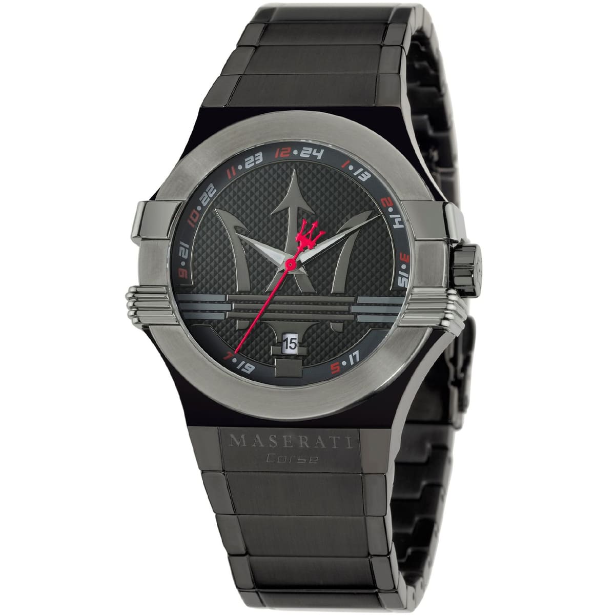 Maserati Potenza R8853108003 42mm Men’s Quartz Watch – Black Dial & Black Stainless Steel Link Bracelet