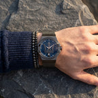 Maserati Potenza R8853108005 42mm Men’s Quartz Watch – Blue Textured Dial & Grey Stainless Steel Mesh Strap