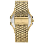 Maserati Potenza R8853108006 42mm Men’s Quartz Watch – Black Textured Dial & Gold Stainless Steel Mesh Strap