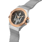 Maserati Potenza R8853108007 42mm Men’s Quartz Watch – Gray Textured Dial & Silver Mesh Strap