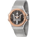 Maserati Potenza R8853108007 42mm Men’s Quartz Watch – Gray Textured Dial & Silver Mesh Strap