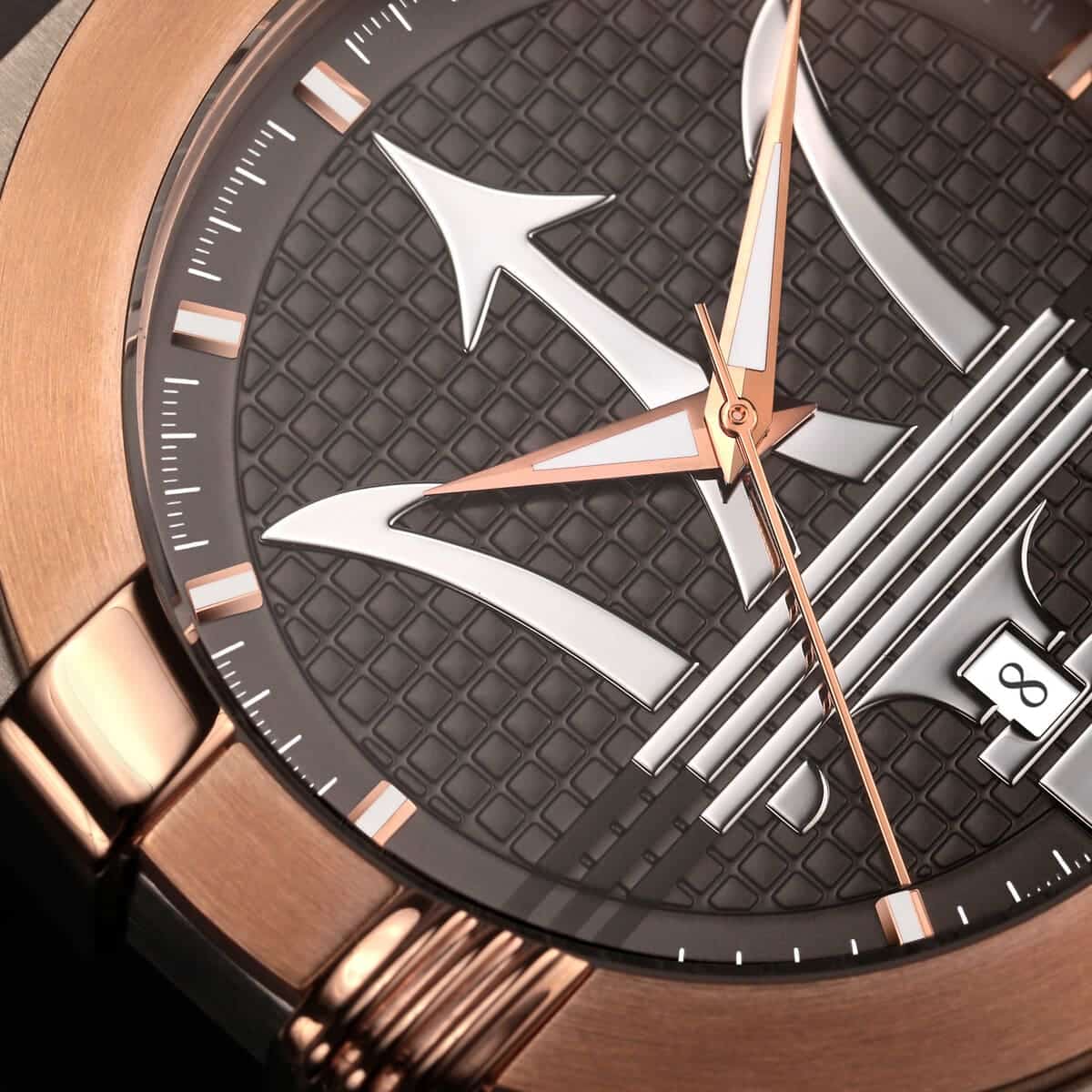 Maserati Potenza R8851108011 42mm Men’s Quartz Watch – Brown Sunray Dial & Brown Alligator-Pattern Leather Strap