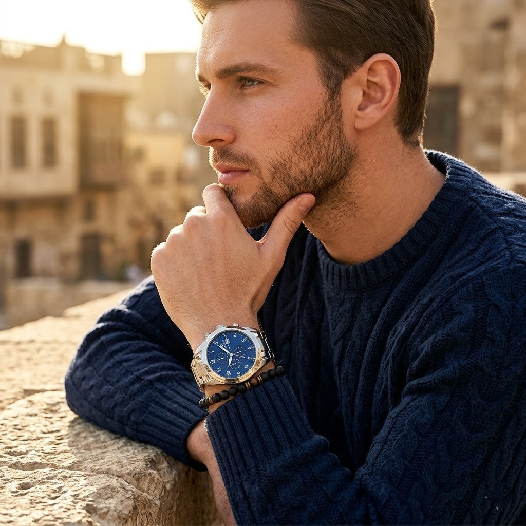 Maserati Traguardo R8853112505 45mm Men’s Quartz Watch – Blue Sunray Dial & Silver-Tone Link Bracelet