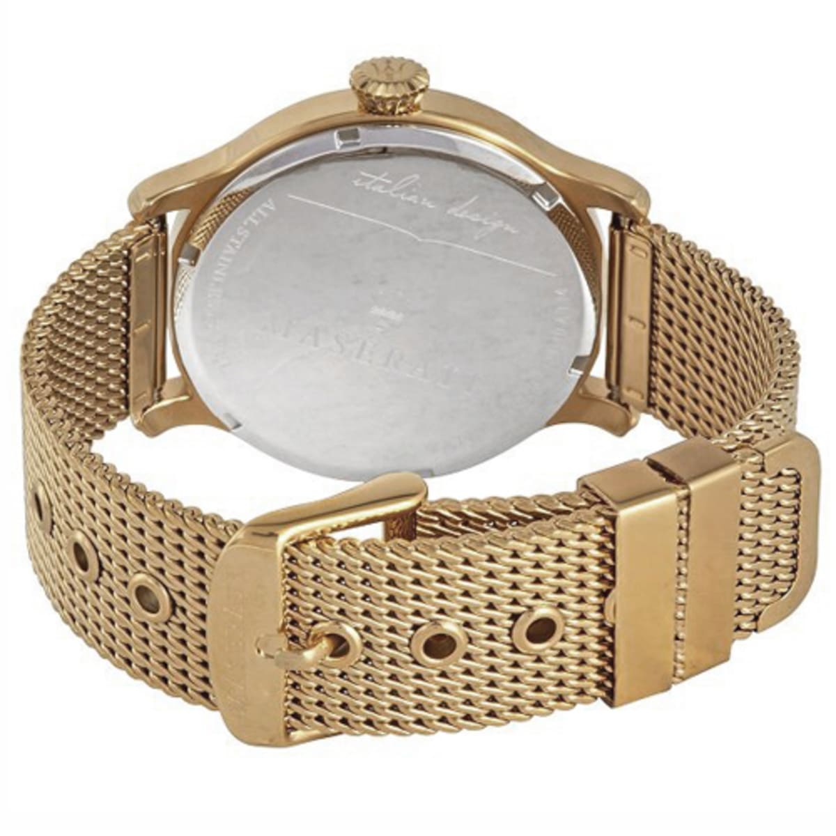 Maserati Epoca R8853118003 42mm Men’s Quartz Watch – Full Gold Sunray Dial & Gold Stainless Steel Mesh Strap
