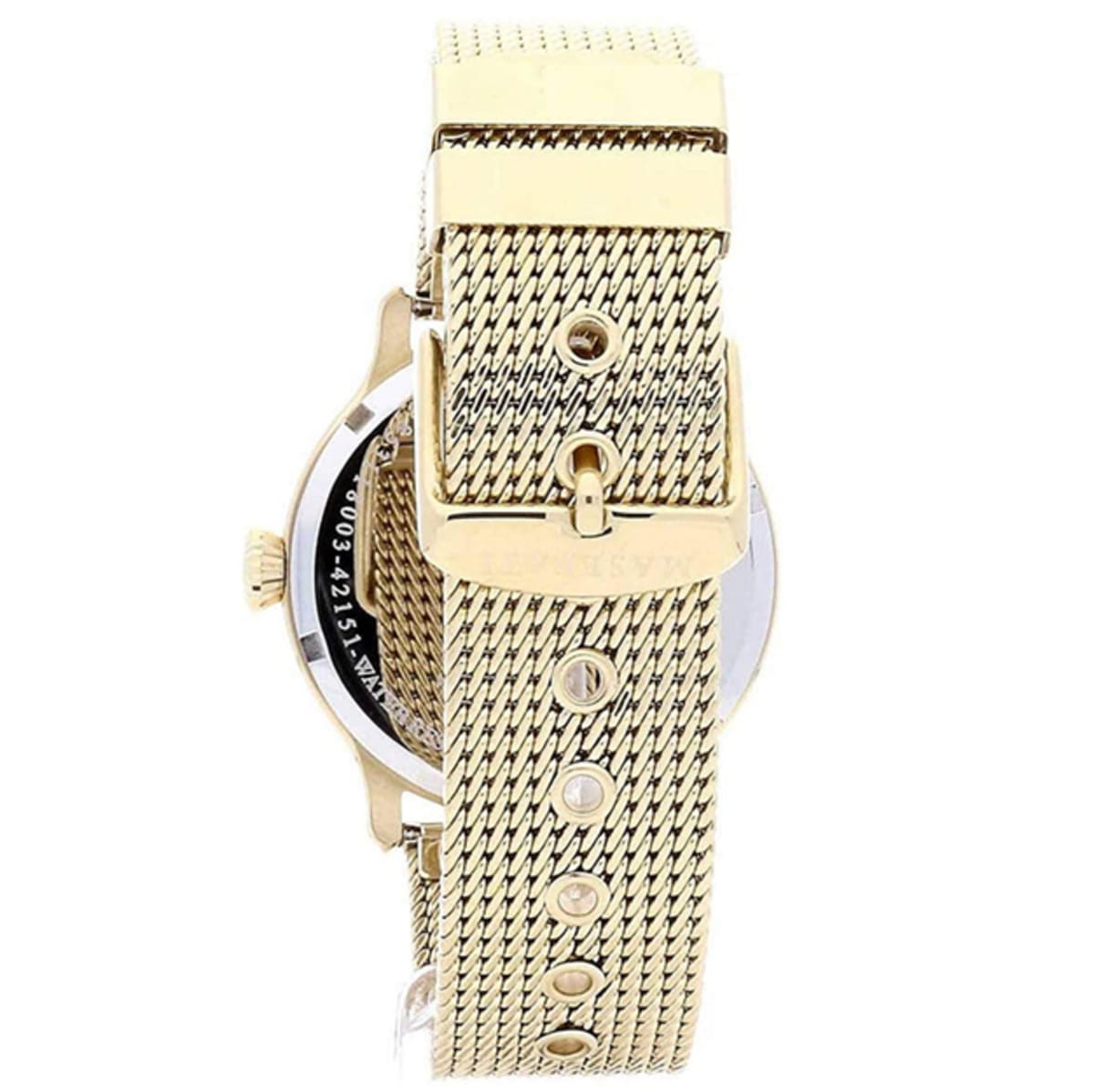 Maserati Epoca R8853118003 42mm Men’s Quartz Watch – Full Gold Sunray Dial & Gold Stainless Steel Mesh Strap