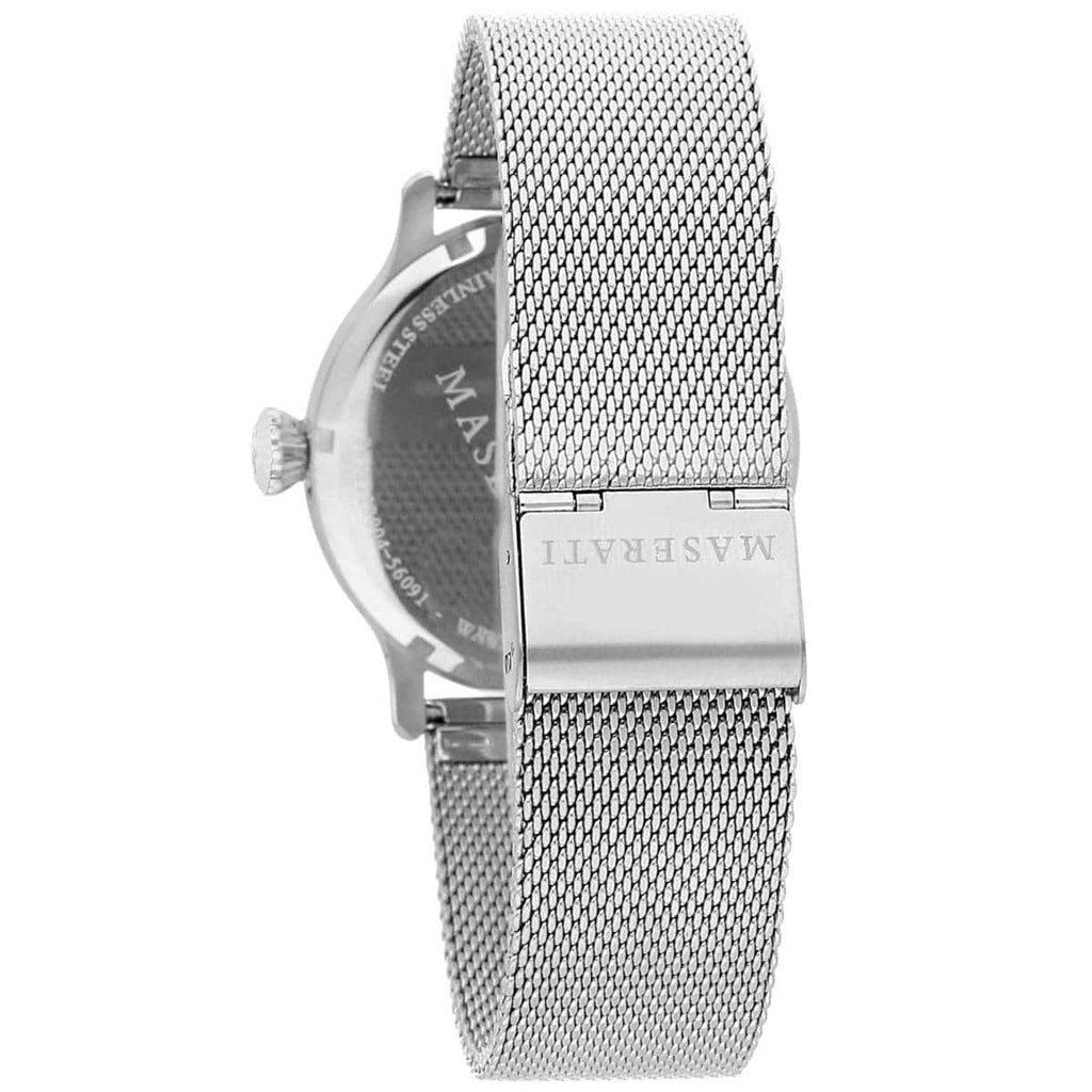 Maserati Epoca R8853118006 42mm Men’s Quartz Watch – Blue Sunray Dial & Silver Mesh Strap