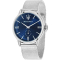 Maserati Epoca R8853118006 42mm Men’s Quartz Watch – Blue Sunray Dial & Silver Mesh Strap