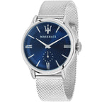 Maserati Epoca R8853118006 42mm Men’s Quartz Watch – Blue Sunray Dial & Silver Mesh Strap