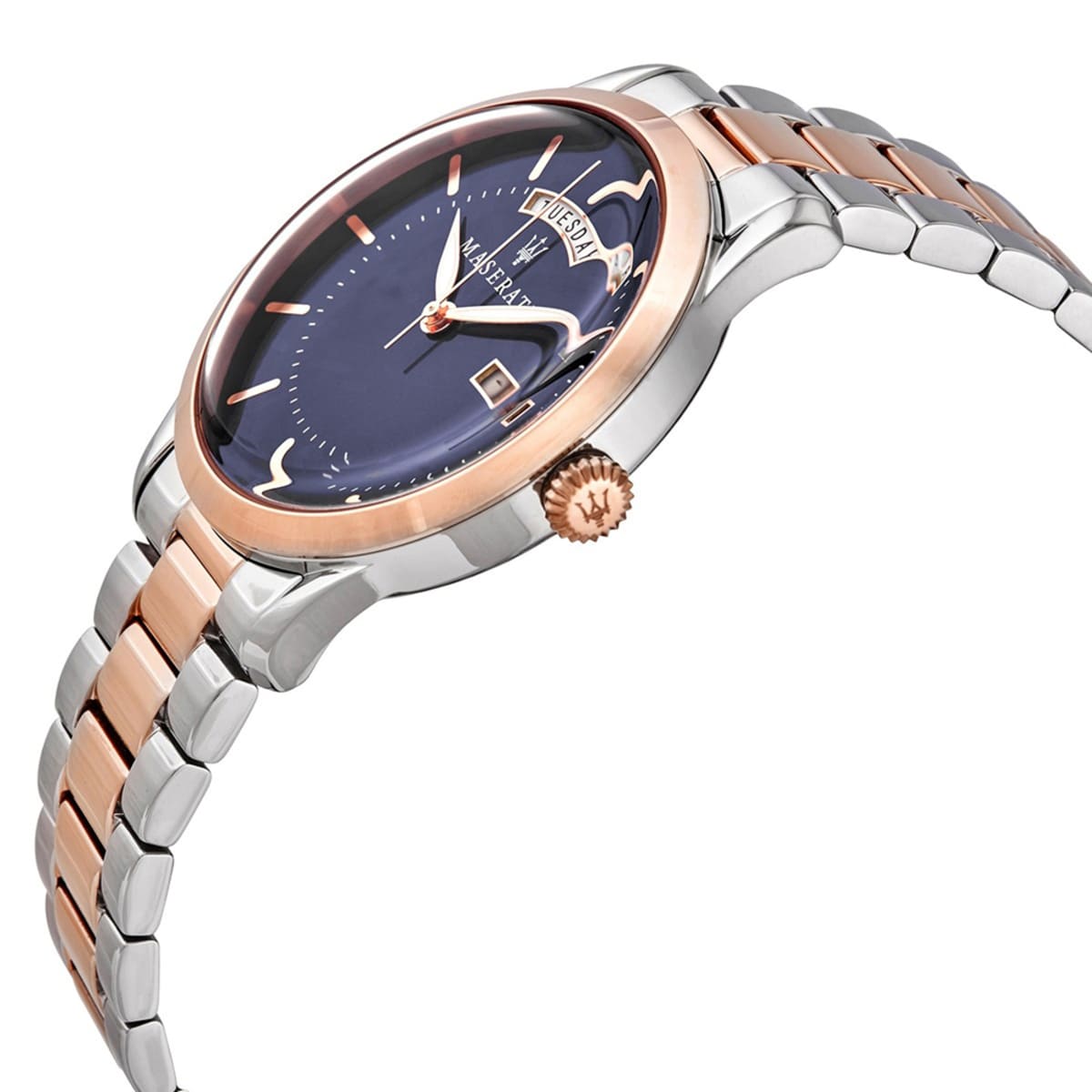 Maserati Tradizione R8853125001 40mm Men’s Quartz Watch – Blue Sunray Dial & Two-Tone Link Bracelet