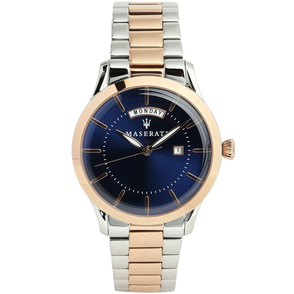 Maserati Tradizione R8853125001 40mm Men’s Quartz Watch – Blue Sunray Dial & Two-Tone Link Bracelet
