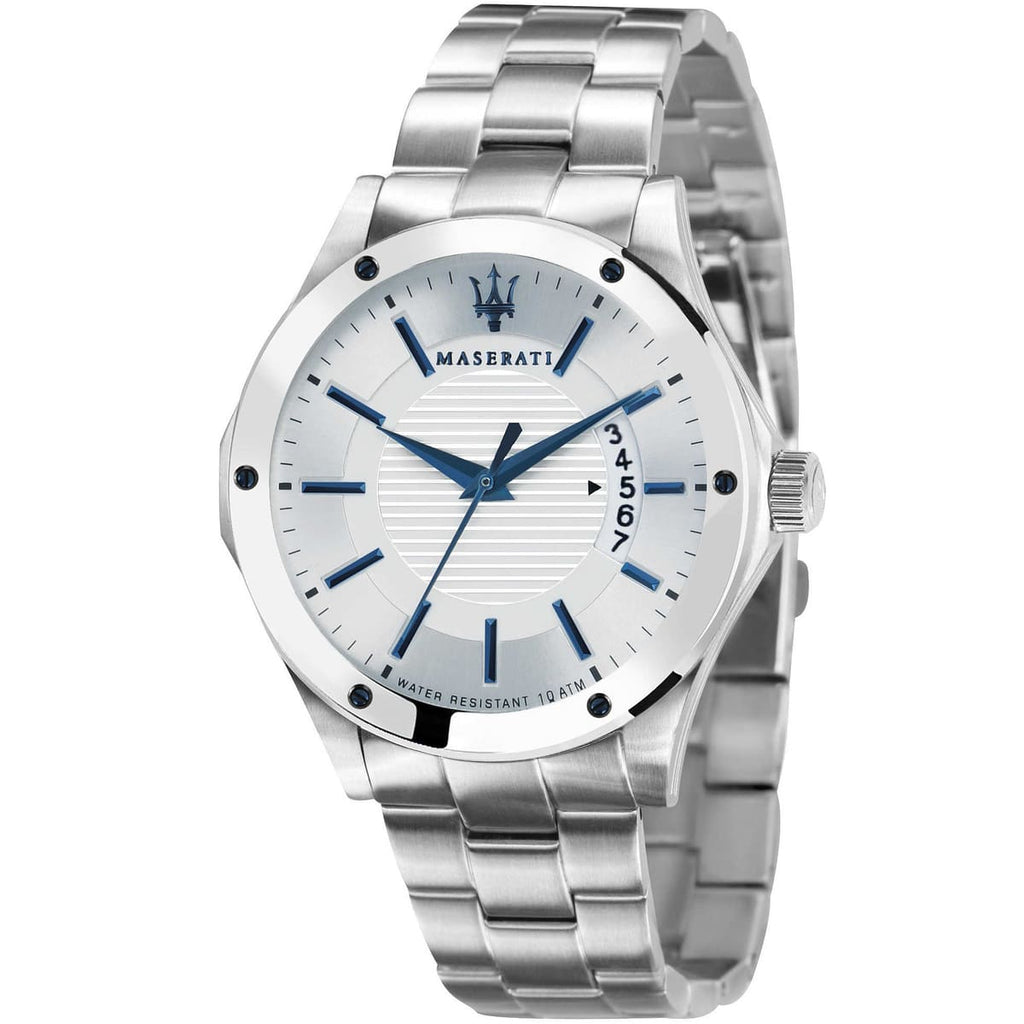 Maserati Circuito R8853127001 44mm Men’s Quartz Watch – Silver Dial & Silver-Tone Link Bracelet