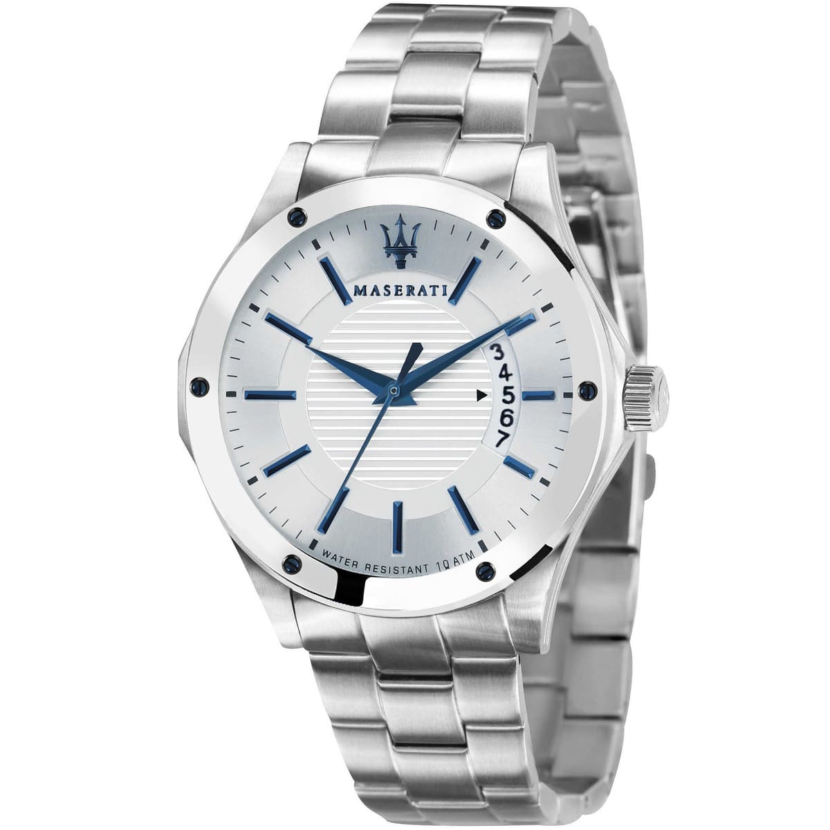 Maserati Circuito R8853127001 44mm Men’s Quartz Watch – Silver Dial & Silver-Tone Link Bracelet