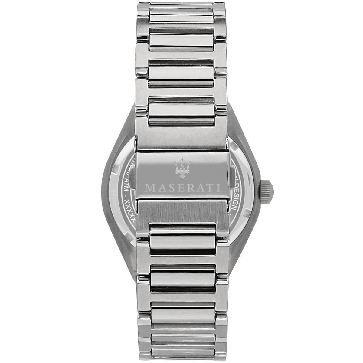Maserati Triconic R8853139002 43mm Men’s Quartz Watch – Blue Striped Dial & Silver Link Bracelet