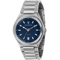 Maserati Triconic R8853139002 43mm Men’s Quartz Watch – Blue Striped Dial & Silver Link Bracelet