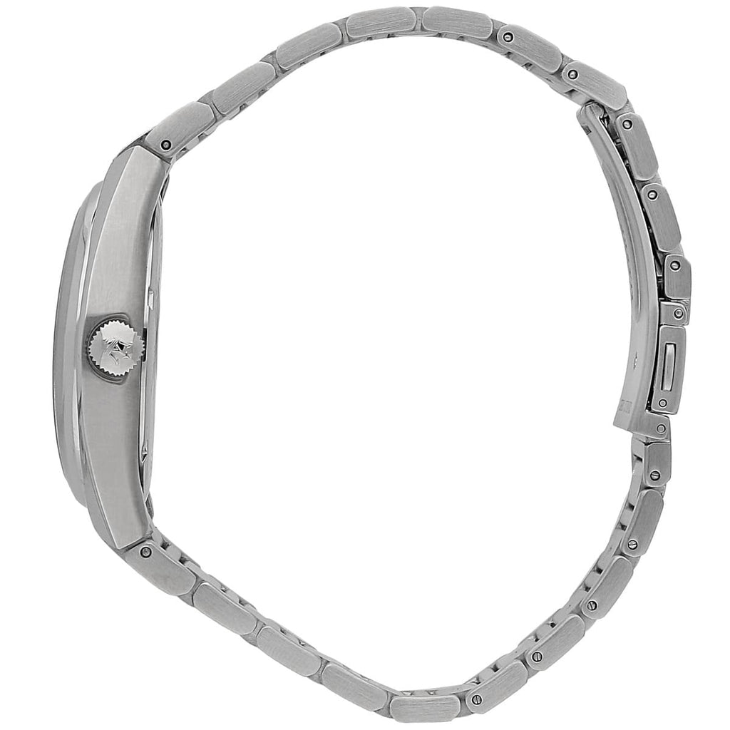 Maserati Triconic R8853139002 43mm Men’s Quartz Watch – Blue Striped Dial & Silver Link Bracelet