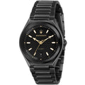 Maserati Triconic R8853139004 43mm Men’s Quartz Watch – Black Striped Dial & Black Link Bracelet