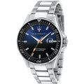 Maserati Sfida R8853140001 44mm Men’s Quartz Watch – Blue To Black Gradient Dial & Silver-Tone Link Bracelet