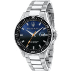 Maserati Sfida R8853140001 44mm Men’s Quartz Watch – Blue To Black Gradient Dial & Silver-Tone Link Bracelet