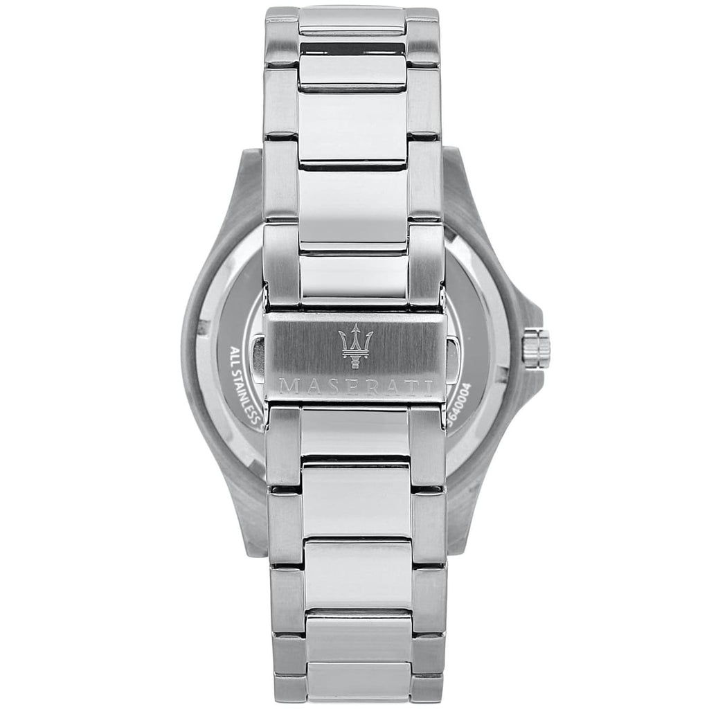 Maserati Sfida R8853140002 44mm Men’s Quartz Watch – Black Sunray Dial & Silver-Tone Link Bracelet