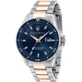 Maserati Sfida R8853140003 44mm Men’s Quartz Watch – Blue Sunray Dial & Two-Tone Link Bracelet