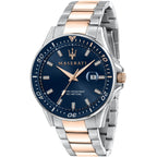 Maserati Sfida R8853140003 44mm Men’s Quartz Watch – Blue Sunray Dial & Two-Tone Link Bracelet