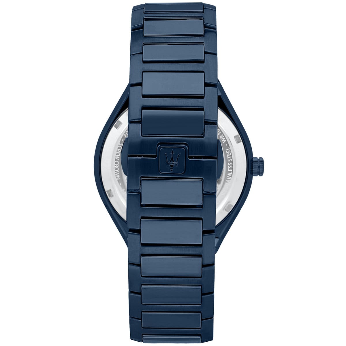 Maserati Stile Blue Edition R8853141001 45mm Men’s Quartz Watch – Blue Waffle-Textured Dial & Blue Link Bracelet