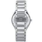 Maserati Stile R8853142005 45mm Men’s Quartz Watch – Silver/white Waffle-Textured Dial & Silver Link Bracelet
