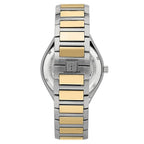 Maserati Stile R8853142008 45mm Men’s Quartz Watch – Blue Waffle-Textured Dial & Silver & Gold Link Bracelet