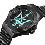 Maserati Potenza R8853144002 42mm Men’s Quartz Watch – Black Waffle Dial & Black Mesh Strap