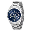Maserati Attrazione R8853151005 43mm Men’s Chronograph Watch – Blue Sunray Dial & Silver-Tone Link Bracelet