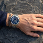 Maserati Attrazione R8853151005 43mm Men’s Chronograph Watch – Blue Sunray Dial & Silver-Tone Link Bracelet