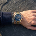 Maserati Attrazione R8853151008 43mm Men’s Chronograph Watch – Blue Sunray Dial & Two-Tone Link Bracelet