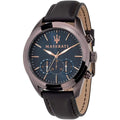 Maserati Traguardo R8871612008 45mm Men’s Chronograph Watch – Blue Sunray Dial & Brown Leather Strap