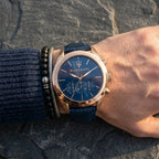 Maserati Traguardo R8871612015 45mm Men’s Chronograph Watch – Blue Sunray Dial & Blue Croco-Embossed Leather Strap