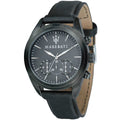 Maserati Traguardo R8871612019 45mm Men’s Chronograph Watch – Black Dial & Black Leather Strap