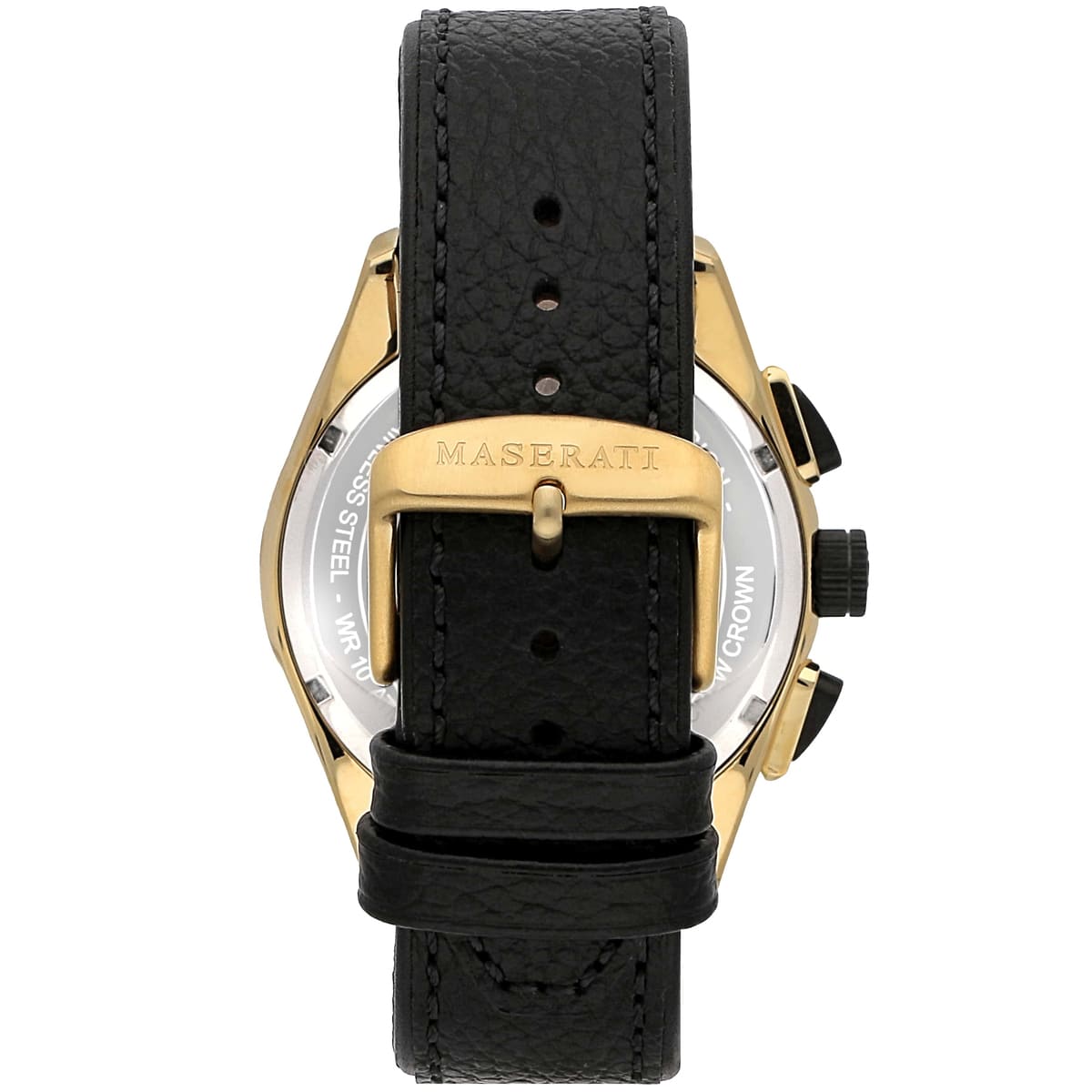 Maserati Traguardo R8871612033 45mm Men’s Chronograph Watch – Black Sunray Dial & Black Leather Strap