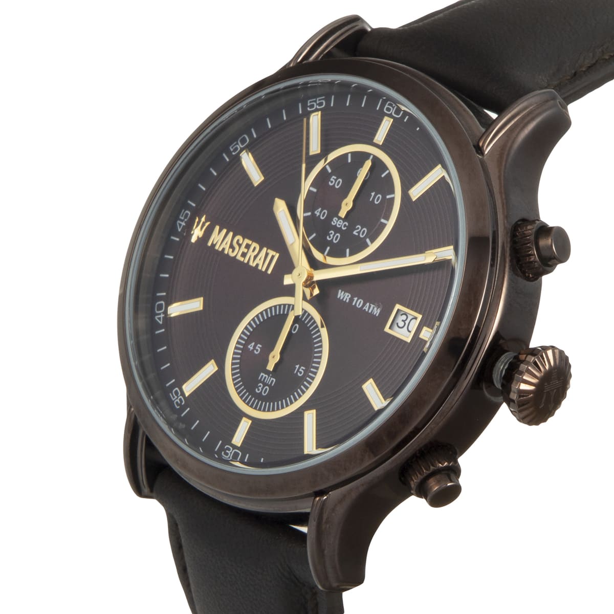 Maserati Epoca R8871618006 42mm Men’s Chronograph Watch – Brown Sunray Dial & Brown Leather Strap