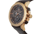 Maserati Ingegno R8871619001 45mm Men’s Chronograph Watch – Multi-Layered Brown Dial & Brown Croco-Embossed Leather Strap