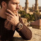 Maserati Ingegno R8871619001 45mm Men’s Chronograph Watch – Multi-Layered Brown Dial & Brown Croco-Embossed Leather Strap