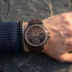 Maserati Ingegno R8871619001 45mm Men’s Chronograph Watch – Multi-Layered Brown Dial & Brown Croco-Embossed Leather Strap